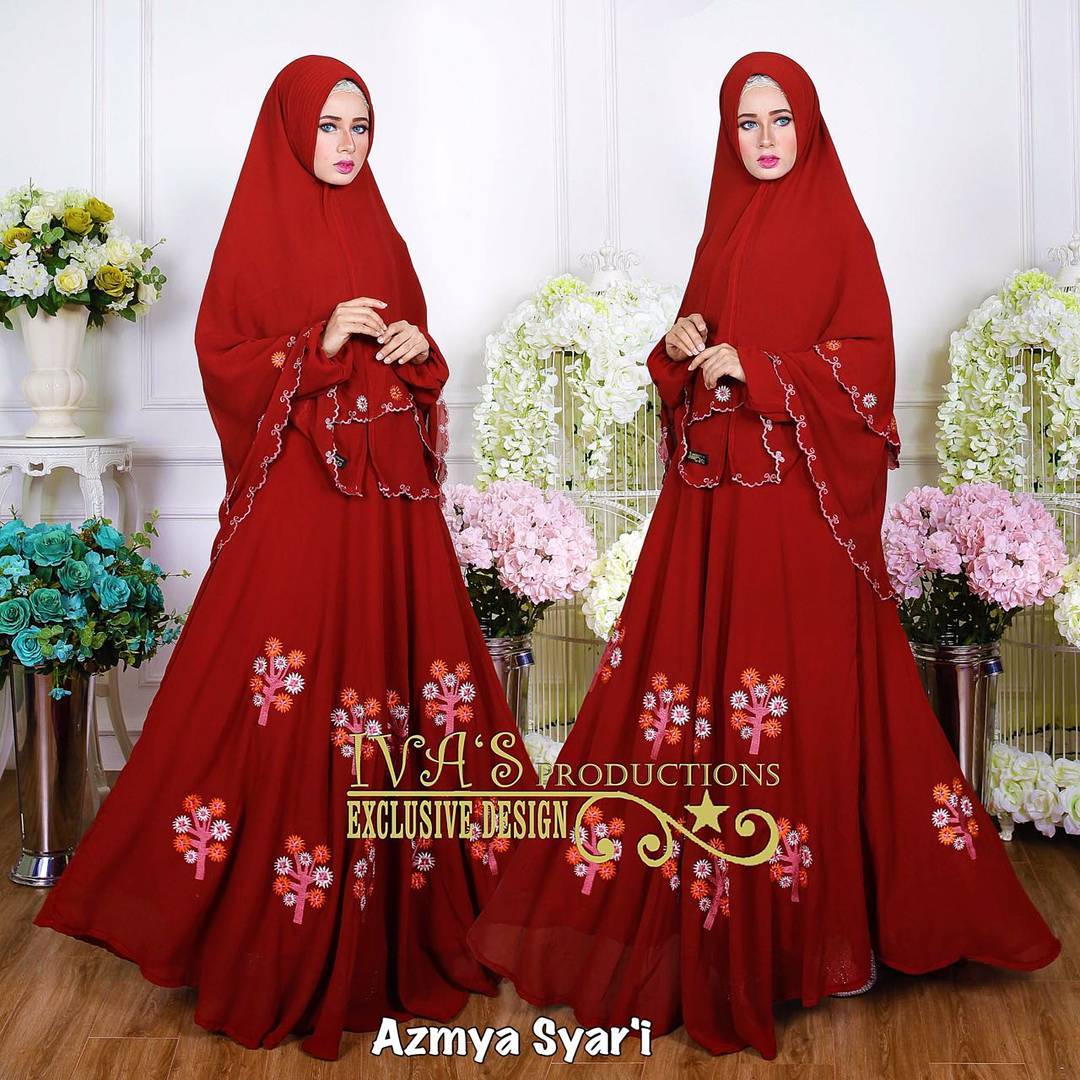 Azmya Syar'i by Ivas Productions Baju Gamis Syari Bahan 