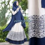 Anezka 3 Syari by Mayra Baju Gamis Syar’i Bubble Pop Katun Organdi