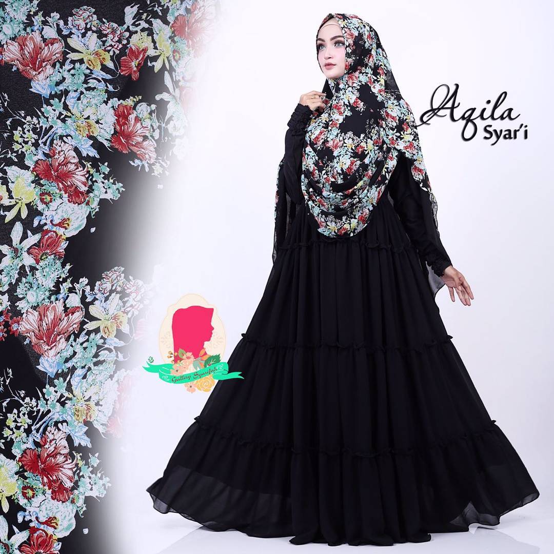 Aqila Syar i by Gallery Syarifah Baju Gamis Syari Bahan Ceruti