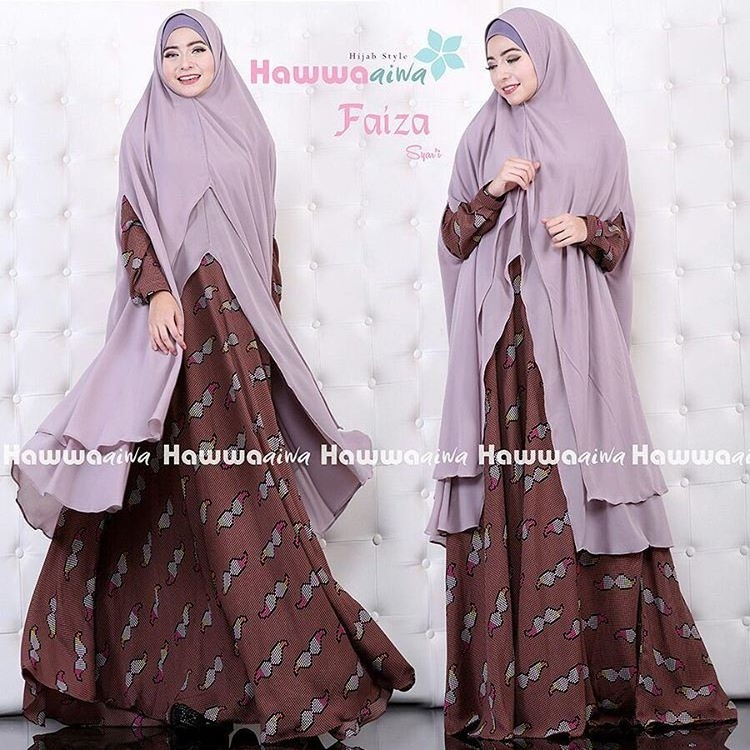 Faiza Syar'i by Hawwa Aiwa Baju Gamis Syari Bahan Crepe 