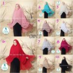Khimar Khadijah Ori by Fisura Scarf 3 Layer Bahan Ceruti