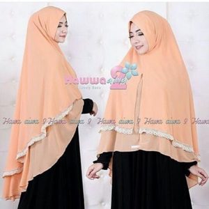 Khimar Khaira Renda Swarovski by Hawwa Aiwa2 Bahan Ceruti