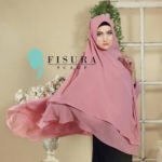 Khimar Maimunah Ori by Fisura Scarf Bahan Ceruti 2 Layer