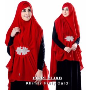 Khimar Risty Cardi Swarovski Ori by Fiori Hijab Khimar Diamond Goergette