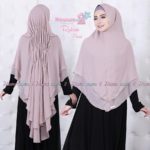 Khimar Rubiah Rubiyah Pearl by Hawwa Aiwa 2 Bahan Ceruti