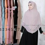 Khimar Rubiah Rubiyah Pearl by Hawwa Aiwa 2 Bahan Ceruti