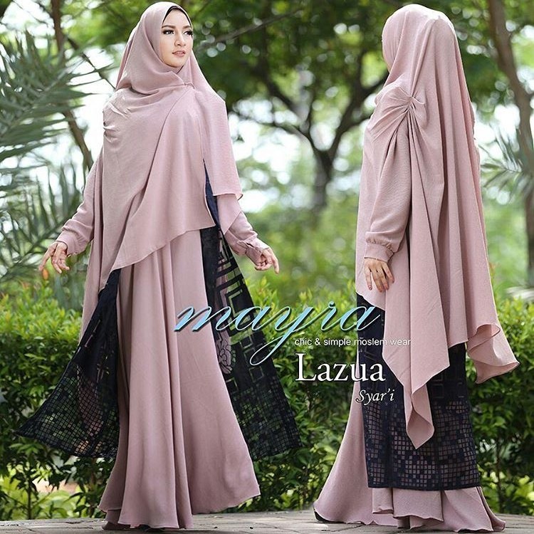 Lazua Syar i by Mayra Baju Gamis  Syari Katun Organdi 