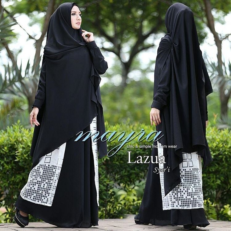 Lazua Syar i by Mayra Baju Gamis  Syari Katun Organdi 