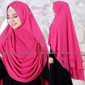 Khimar MUNIRA by HAWWA AIWA Kerudung Bahan Ceruti 3 Layer
