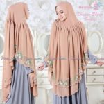 Khimar SHAVA BORDIR RAMPEL VOL 2 by HAWWAAIWA Kerudung Ceruti Dua Lapis