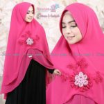 Khimar HURIYAH by HAWWAAIWA Kerudung Aksen Bunga dan Swarovski
