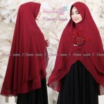Khimar HURIYAH by HAWWAAIWA Kerudung Aksen Bunga dan Swarovski