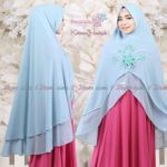 Khimar HURIYAH by HAWWAAIWA Kerudung Aksen Bunga dan Swarovski