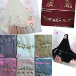 Khimar NAJAH by QALISYA Jilbab Bordir Bahan Ceruty 2 Layer