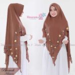 Khimar Basmah Vol 3 by HawwaAiwa Kerudung Bordir 2 Layer