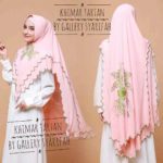 Khimar Tartan Gallery Syarifah Kerudung Bordir Ceruty 2 Layer