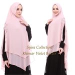 Khimar Violet Bordir by Syira Collection Kerudung 2 Lapis Ceruti Babydoll