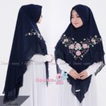 Khimar Nihla Bordir by Hawwa Aiwa Kerudung Pet Bahan Ceruti Babydoll