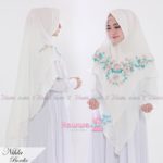 Khimar Nihla Bordir by Hawwa Aiwa Kerudung Pet Bahan Ceruti Babydoll