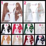 Khimar Nihla Bordir by Hawwa Aiwa Kerudung Pet Bahan Ceruti Babydoll