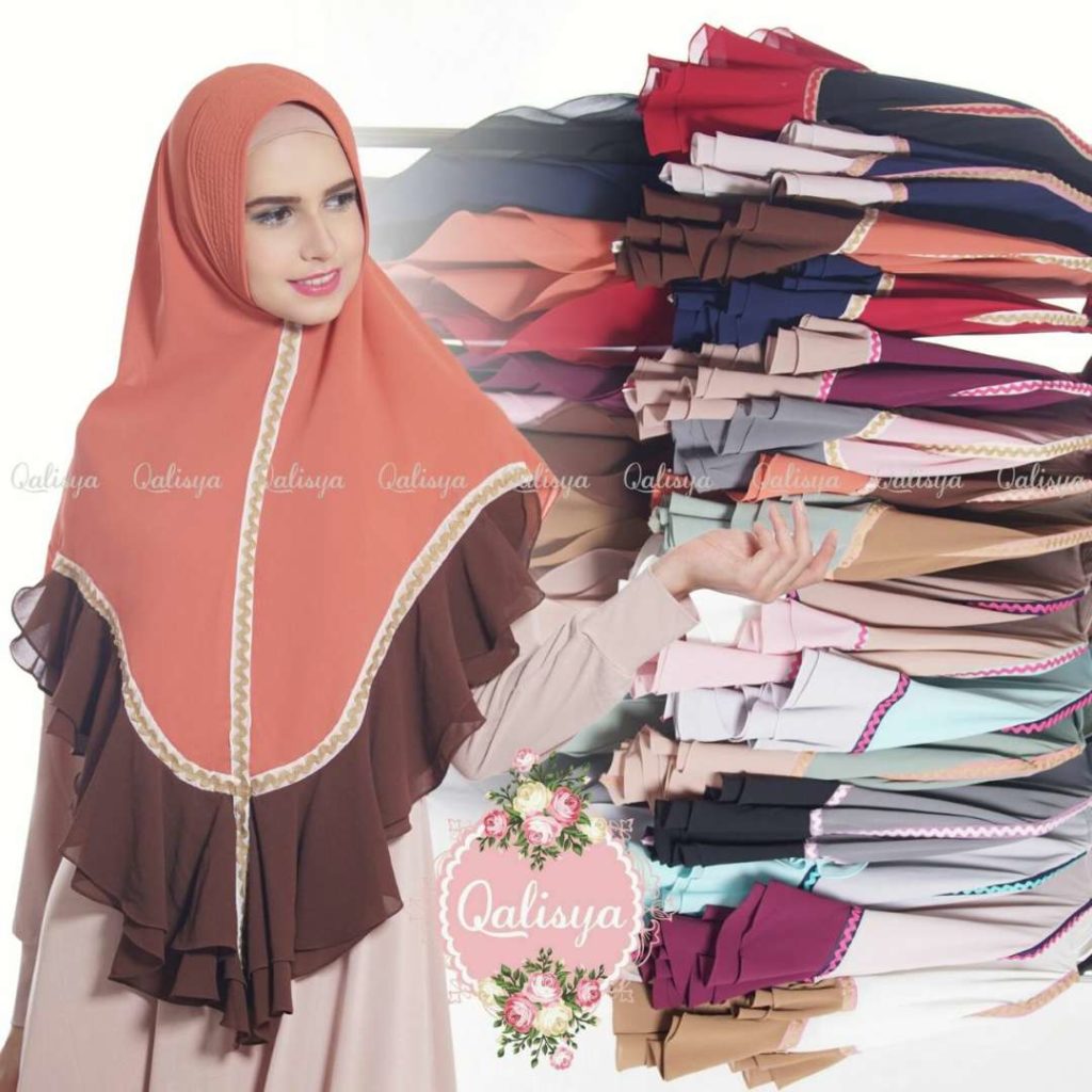 Khimar Simra by Qalisya Kerudung Syari 2 Layer Bahan Ceruty Babydoll 18