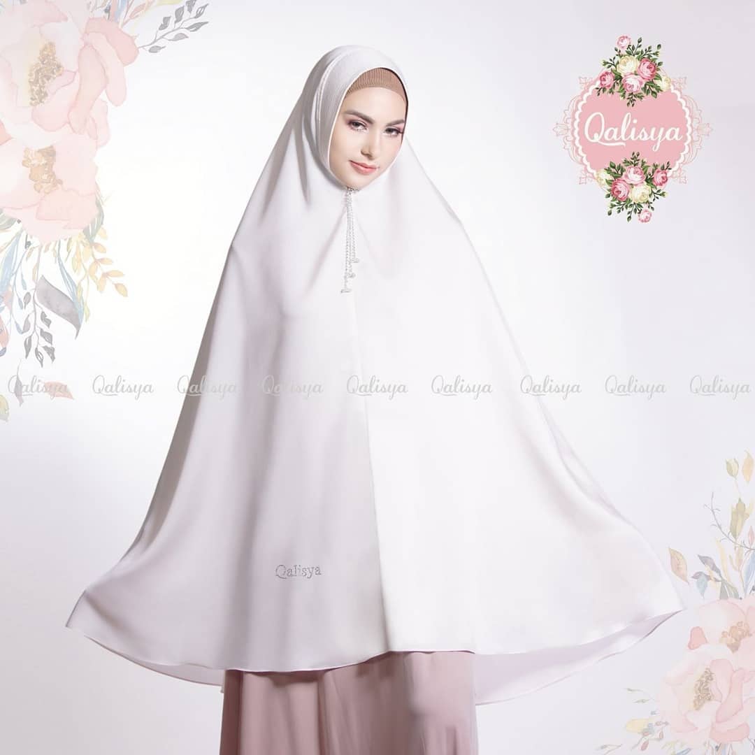 Hijab Syari Warna Putih Tutorial Hijab Terbaru