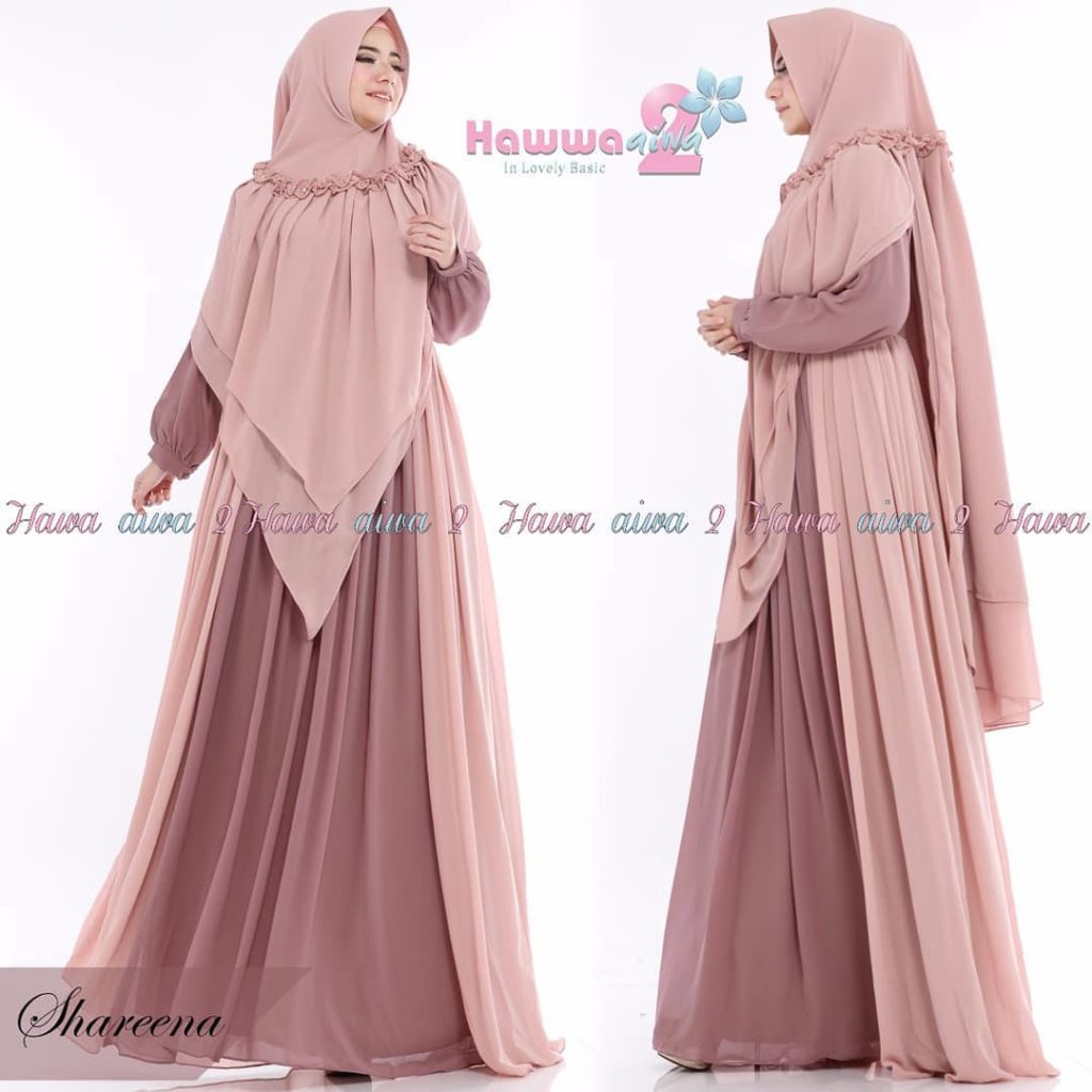 Shareena Syari by Hawwa Aiwa Baju Gamis Bahan Ceruti Babydoll 3