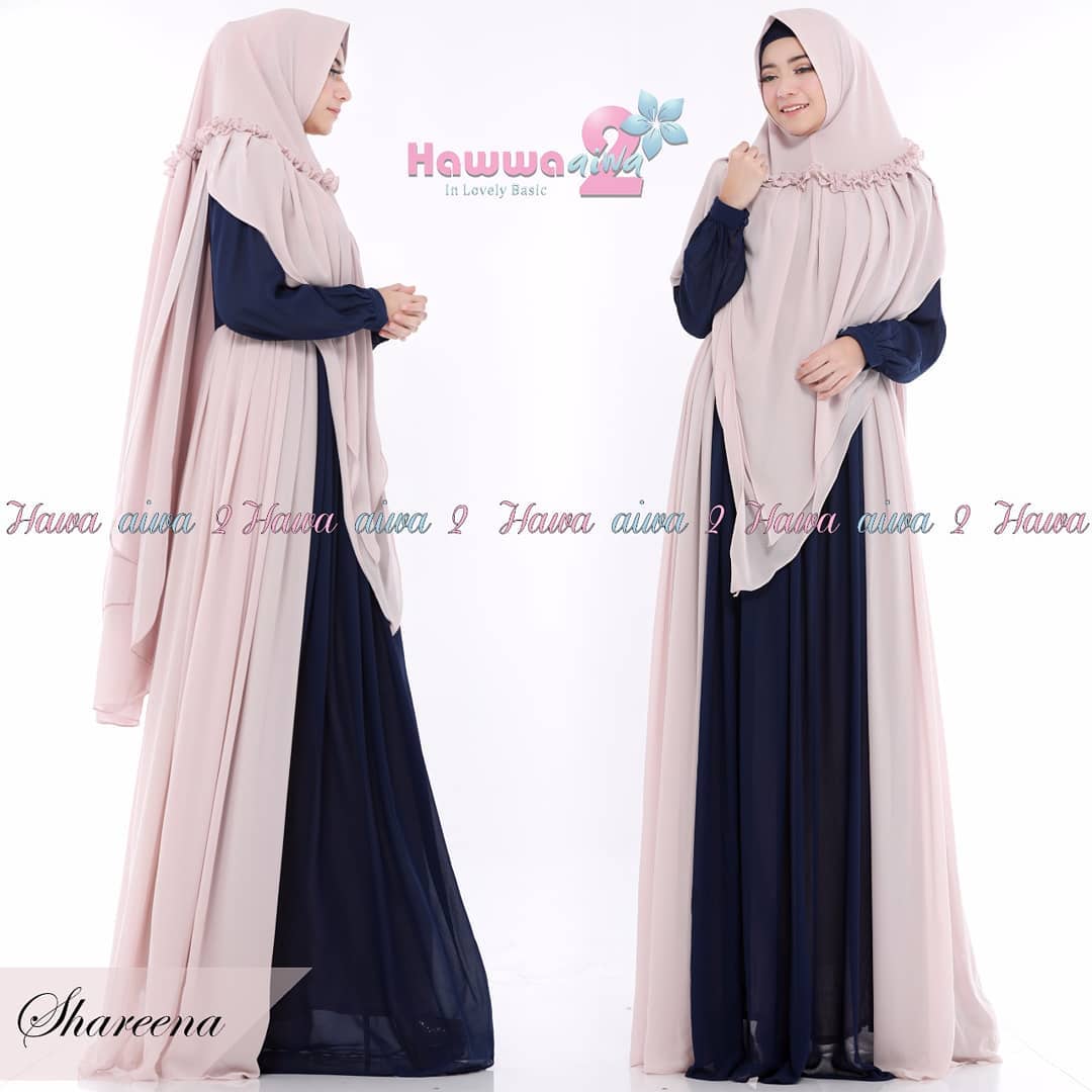 Shareena Syari by Hawwa Aiwa Baju  Gamis  Syar i Bahan  