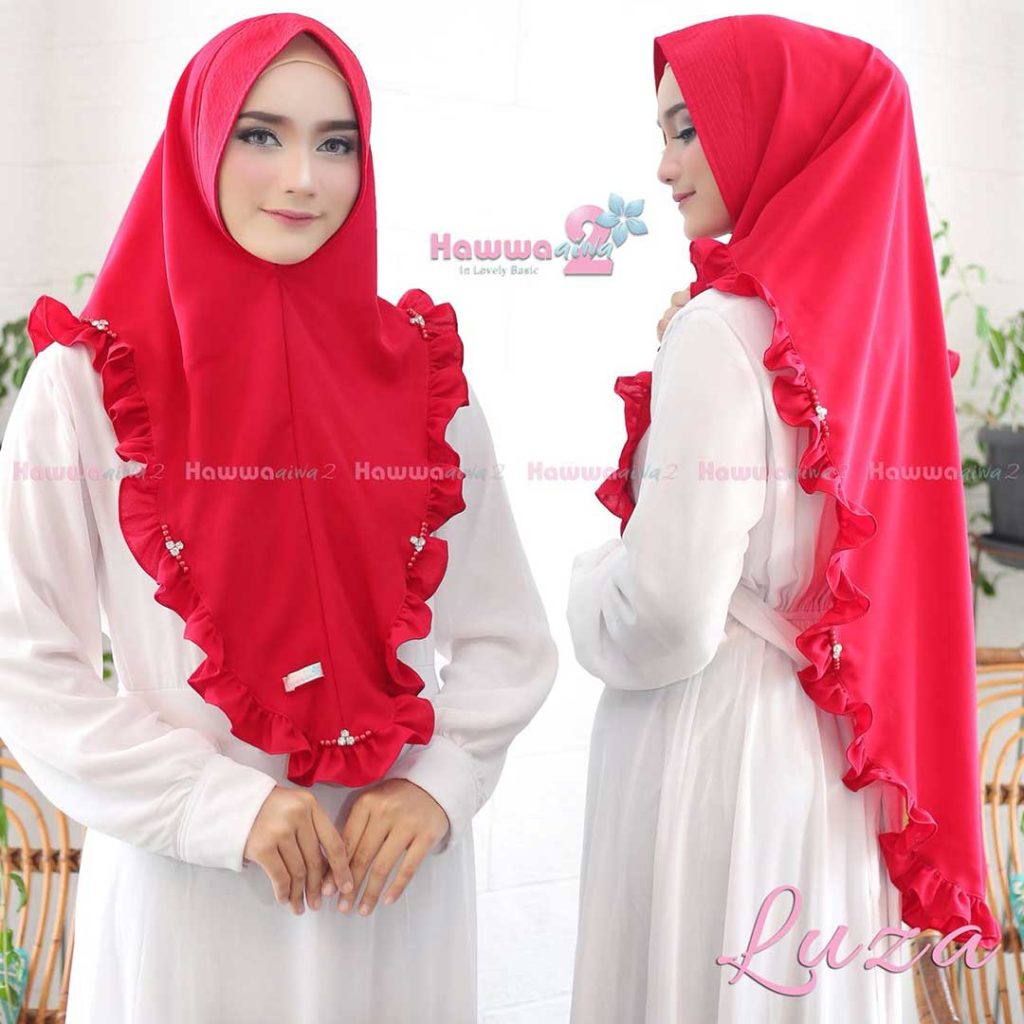 Khimar Luza by Hawwa Aiwa Kerudung Mutiara iBahani iCrepei iBarbiei