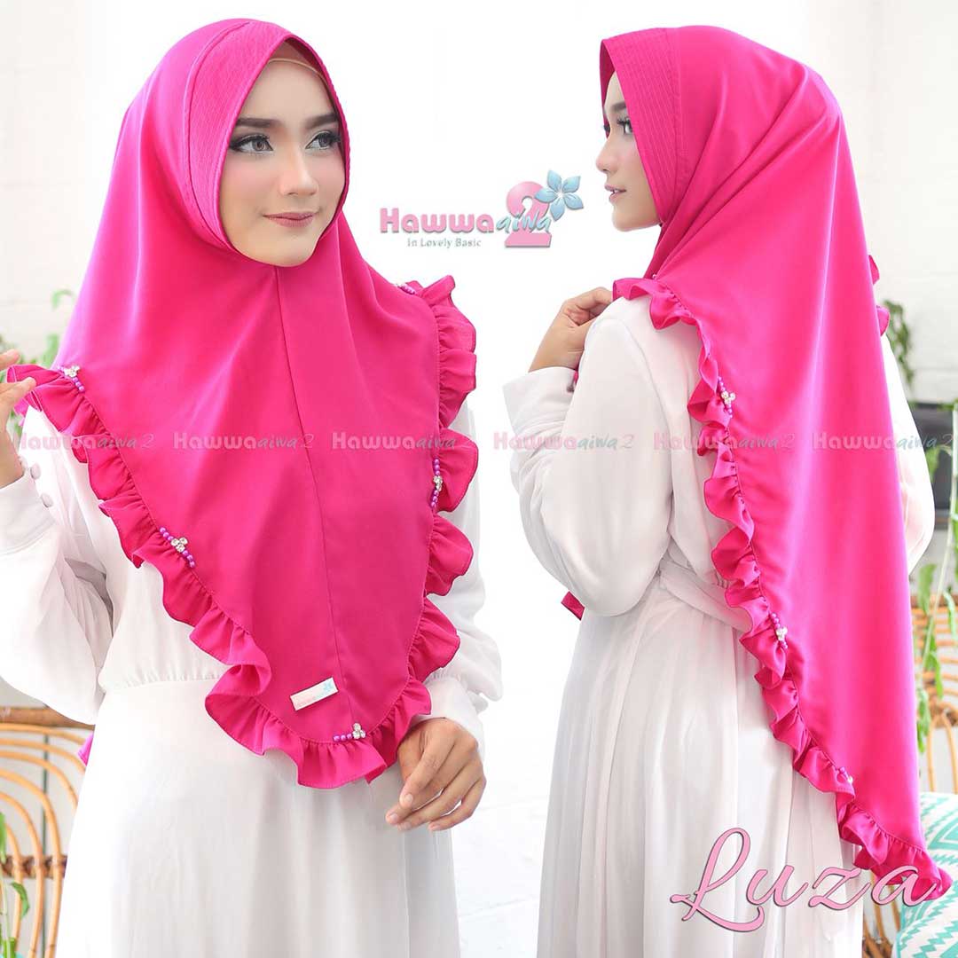 Khimar Luza by Hawwa Aiwa Kerudung Mutiara iBahani iCrepei iBarbiei