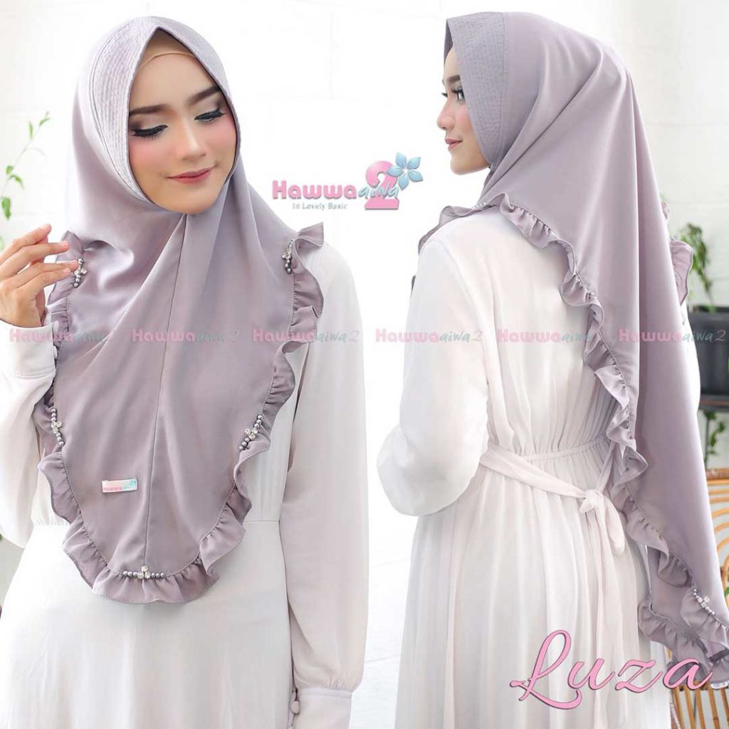 Khimar Luza by Hawwa Aiwa Kerudung Mutiara iBahani iCrepei iBarbiei