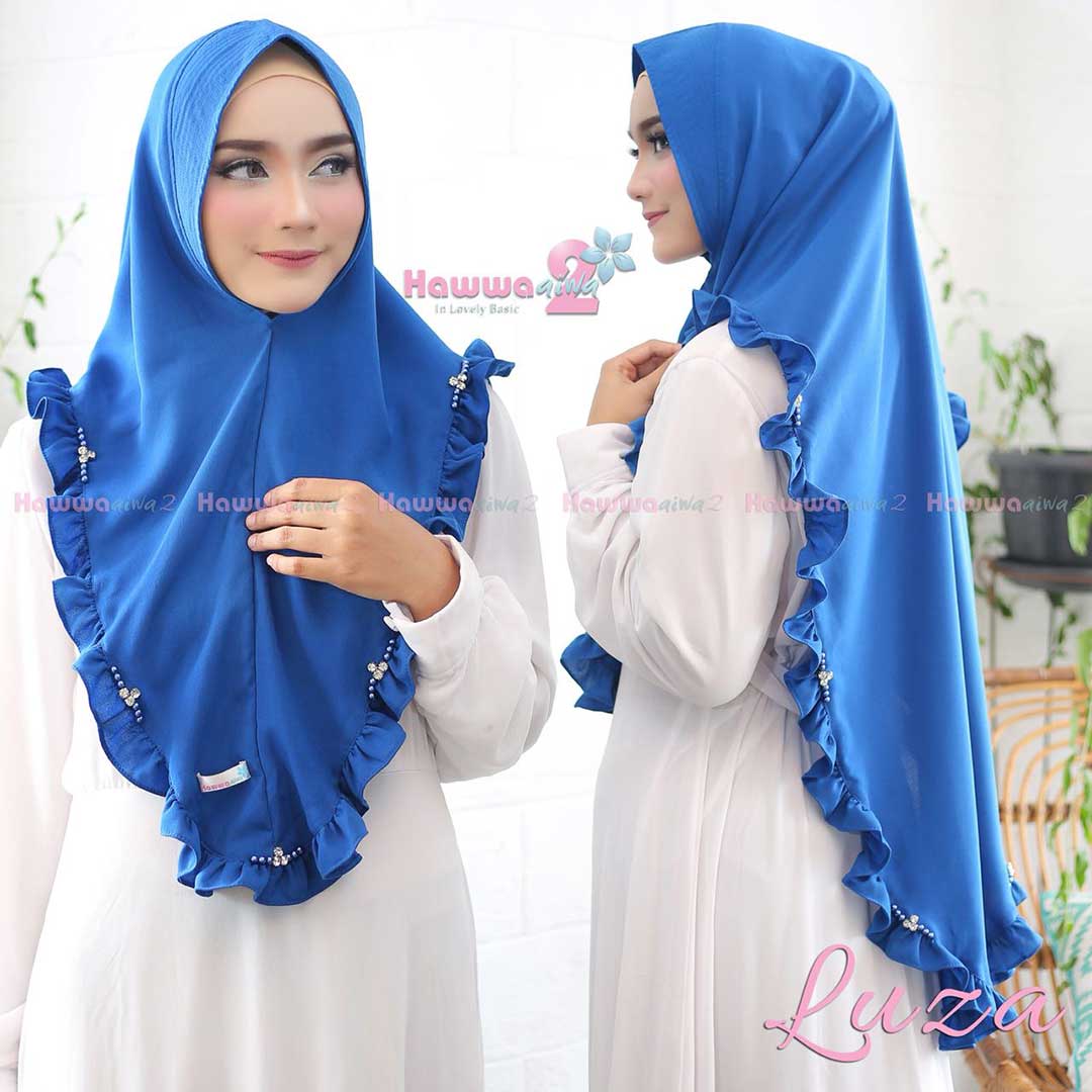 Khimar Luza by Hawwa Aiwa Kerudung Mutiara iBahani iCrepei iBarbiei