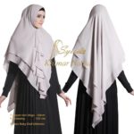 Khimar Nadia Polos by Syira Kerudung 2 Lapis Bahan Ceruti Ultimate