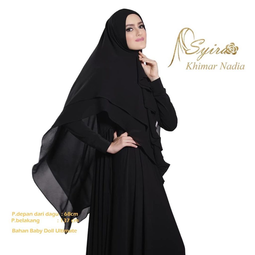 Khimar Nadia Polos by Syira Kerudung 2 Lapis Bahan Ceruti Ultimate 10