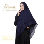 Khimar Nadia Polos by Syira Kerudung 2 Lapis Bahan Ceruti Ultimate