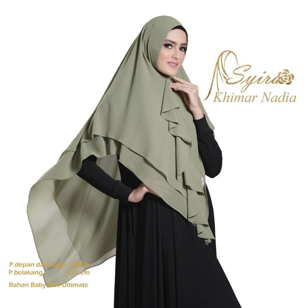 Khimar Nadia Polos by Syira Kerudung 2 Lapis Bahan Ceruti Ultimate 7
