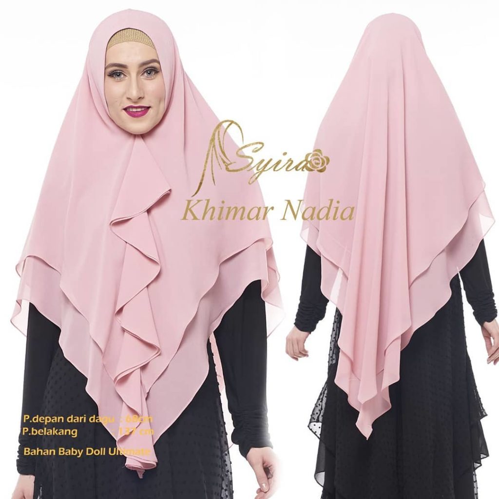 Khimar Nadia Polos by Syira Kerudung 2 Lapis Bahan Ceruti Ultimate 8 2