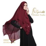 Khimar Nadia Polos by Syira Kerudung 2 Lapis Bahan Ceruti Ultimate