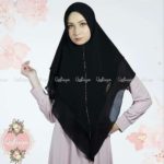 Khimar Shanika Size M dan L, Black Edition